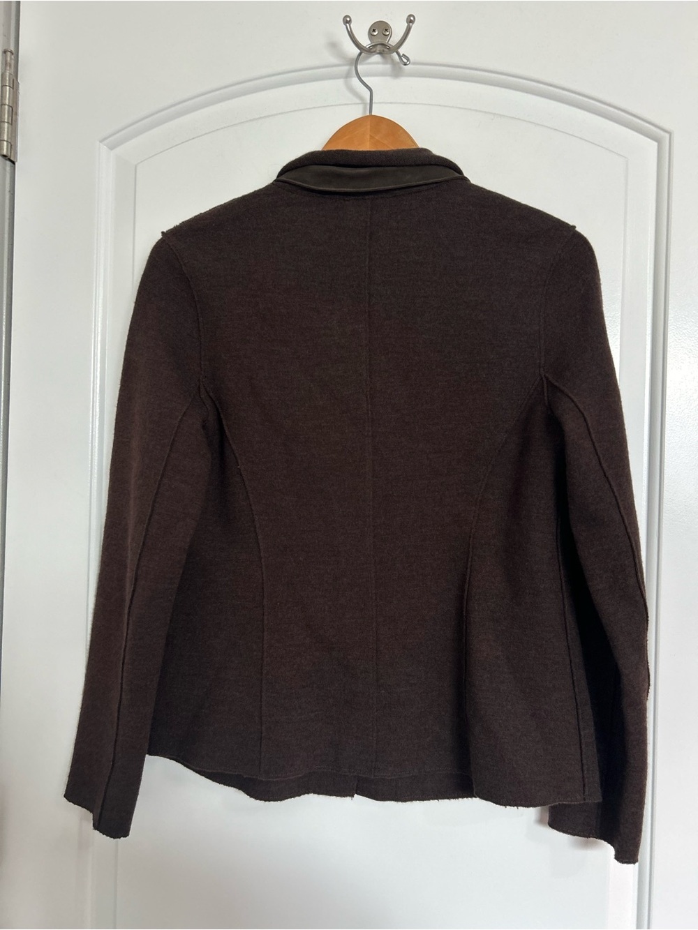 Eileen Fisher Wool Blend Jacket Lamb Trim Size S Chic Preppy Cottagecore Fall - Picture 2 of 12